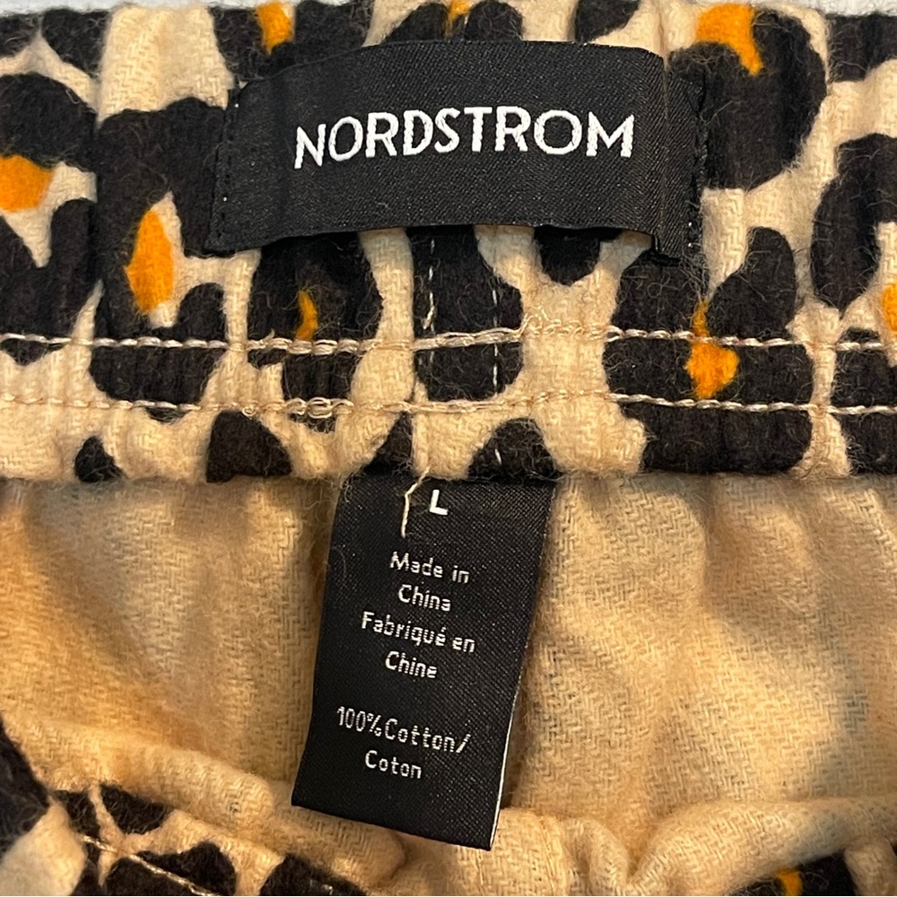 Nordstrom Brown and Black Leopard Print Lounge Pajama Pants - Picture 4 of 4